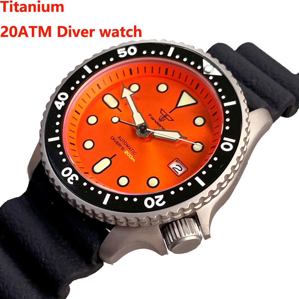 Rubber Strap Diver - 탄도리오 41mm 티타늄 NH35 남성용 시계