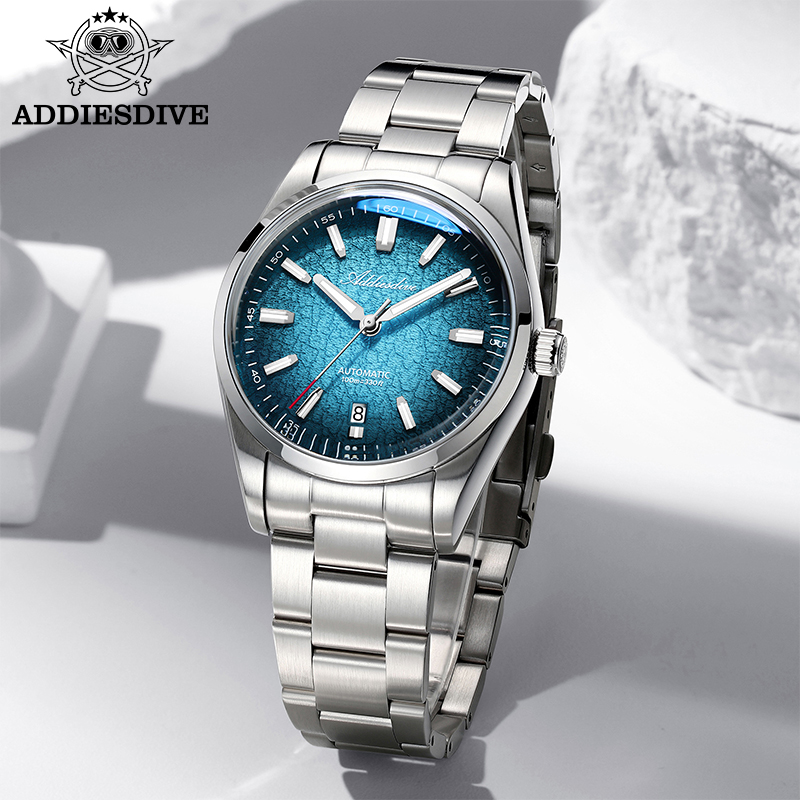 Stainless Bracelet Diver - ADDIESDIVE 남성용 자동 기계식 시계 39MM