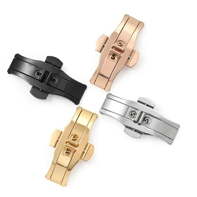 Butterfly Clasp Deployant - 세련된 스테인레스 스틸 버클 시계줄 버튼