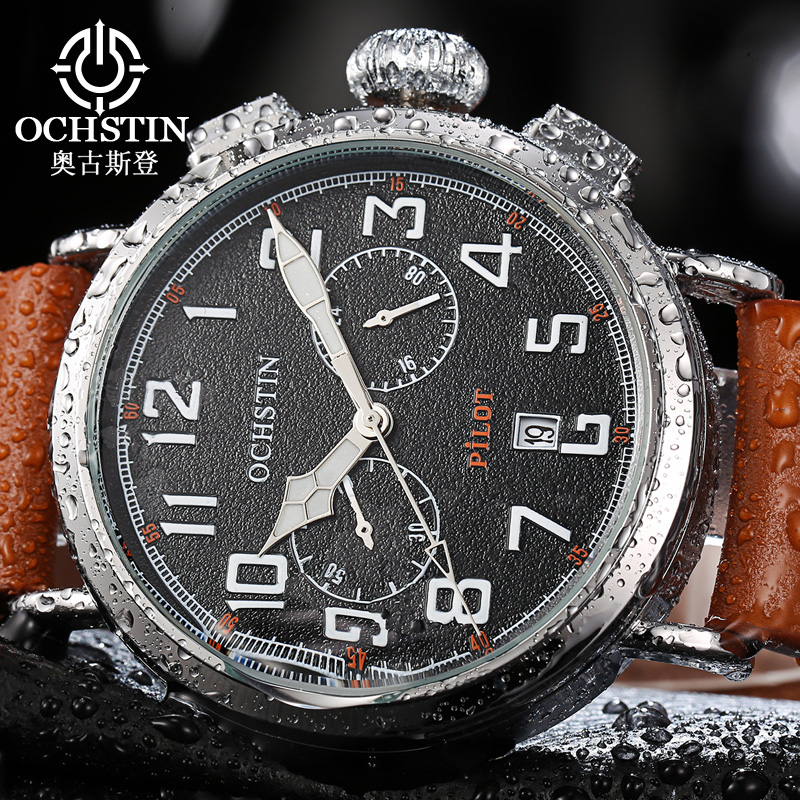 Leather Watch Band Men - OCHSTIN 정품 가죽 스트랩 남성 쿼츠