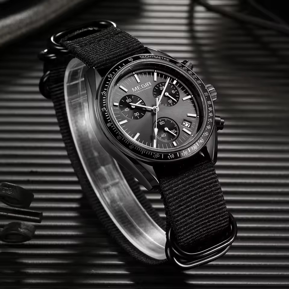 메기르 2247 남성용 고급 쿼츠 시계 캔버스 직조 스 - Canvas Strap Watch 리뷰 및 가격