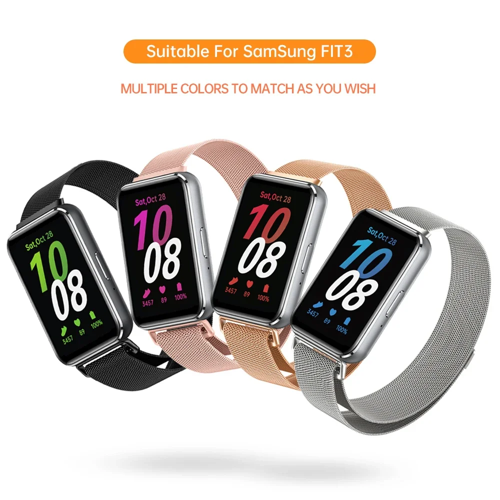 삼성 갤럭시 핏 3 스마트 워치 밴드용 스테인리스 스틸 - Milanese Loop Magnetic 리뷰 및 가격