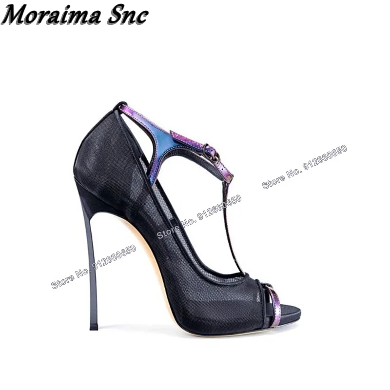 모라이마 Snc 에어 메쉬 T 스트랩 메탈 힐 샌들 피 - Mesh Strap Metal 리뷰 및 가격