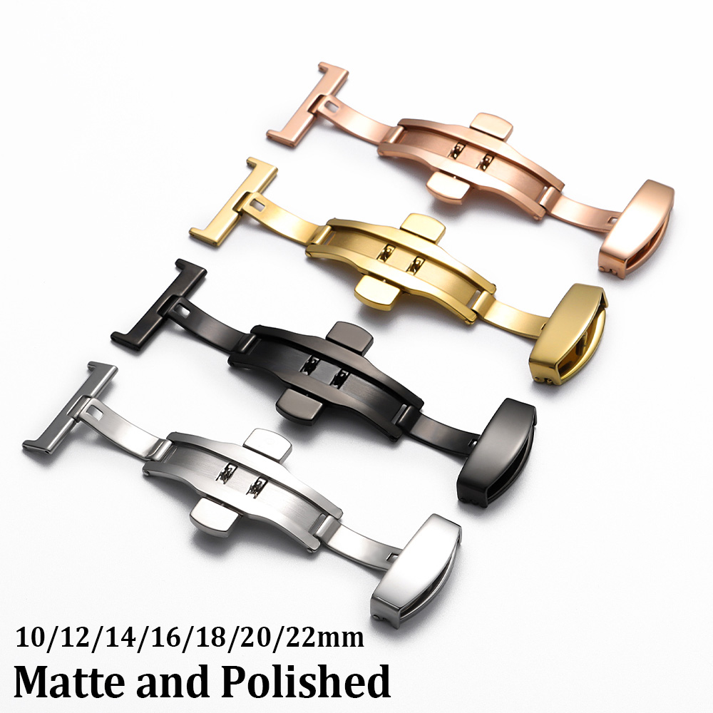 10/12/14/16/18/20/22mm 광택 무광택  - Butterfly Clasp Deployant 리뷰 및 가격