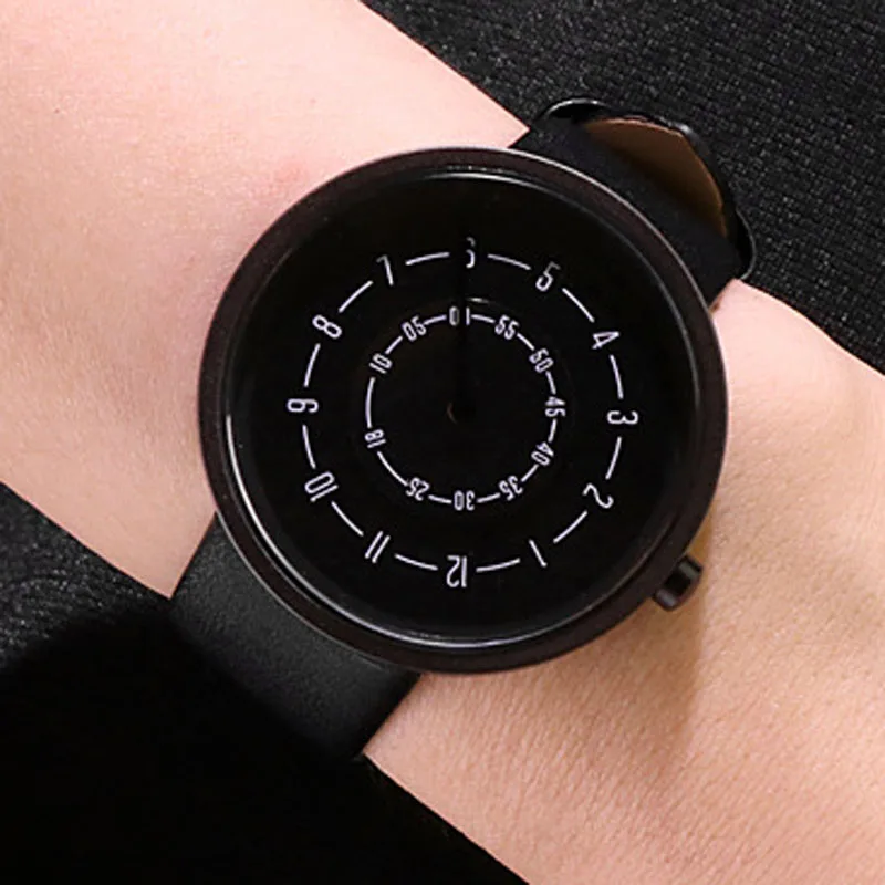 2020 크리 에이 티브 시계 패션 간단한 남자 시계  - Leather Watch Band Men 리뷰 및 가격
